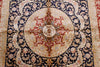 4x6 Navy and Red Turkish Silk Rug