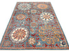 6x8 Blue and Multicolor Persian Rug