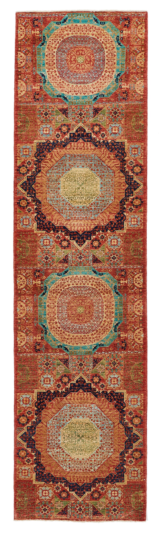 3x10 Red and Multicolor Turkish Tribal Runner