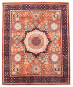 8x10 Red and Navy Turkish Tribal Rug