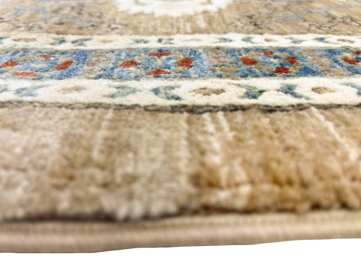 9x12 Gold and Ivory Turkish Traditional Rug