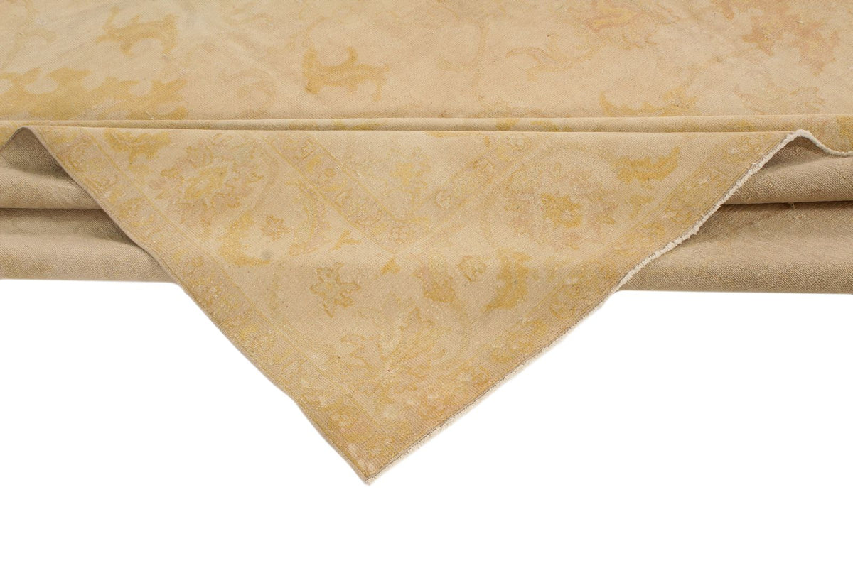 7x10 Beige and Ivory Turkish Traditional Rug