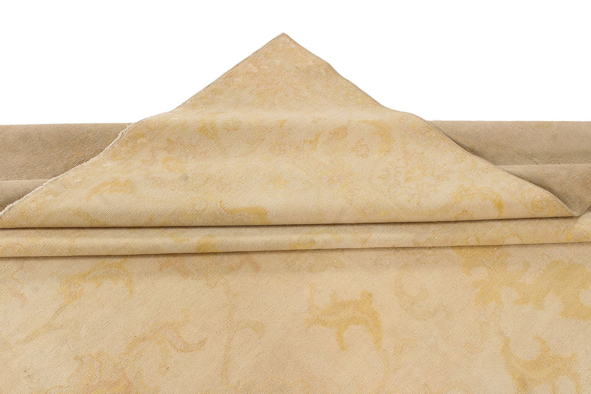 7x10 Beige and Ivory Turkish Traditional Rug