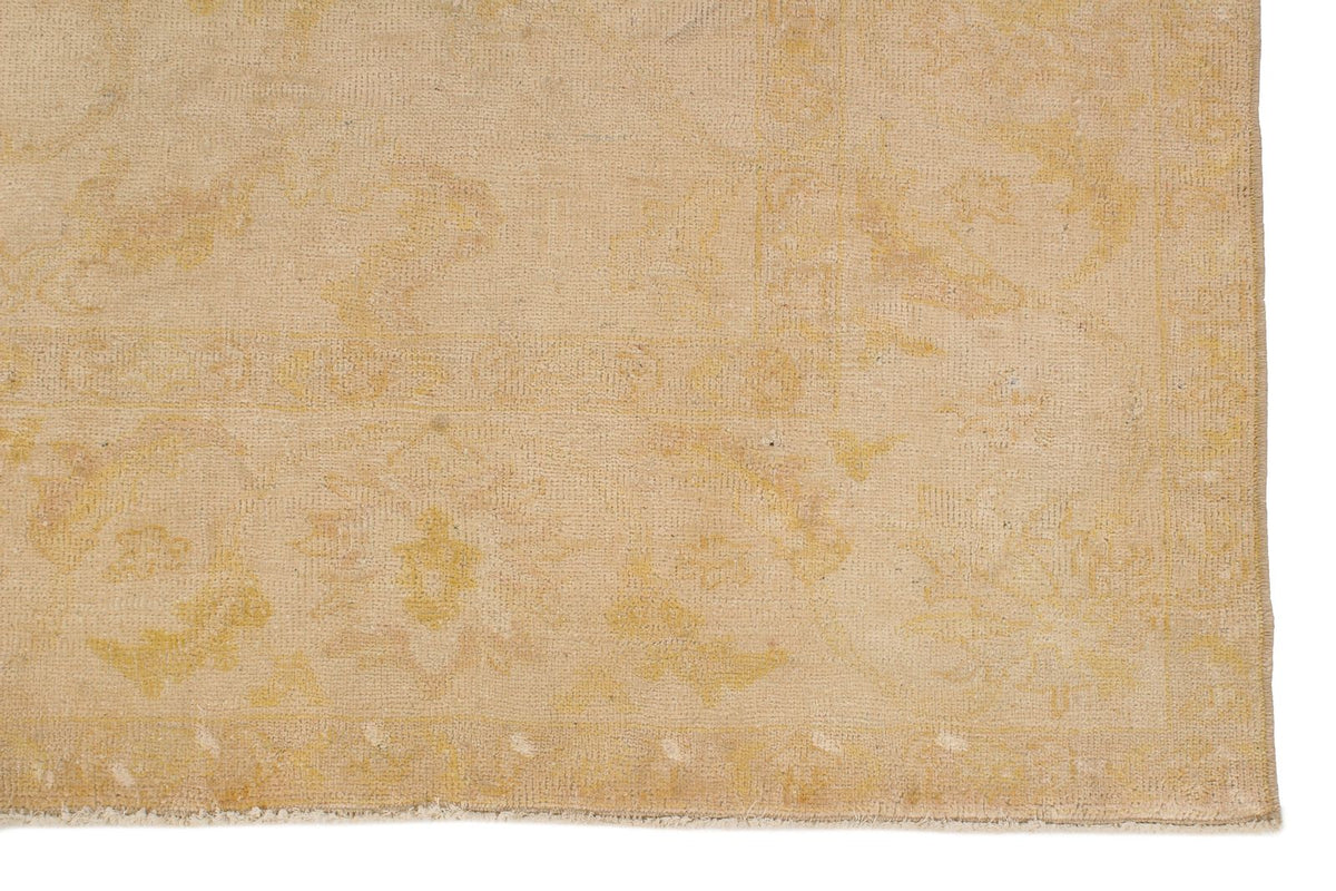 7x10 Beige and Ivory Turkish Traditional Rug