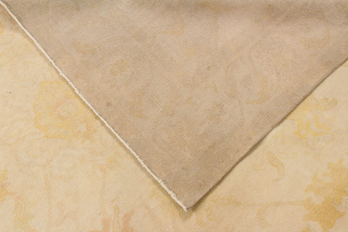 7x10 Beige and Ivory Turkish Traditional Rug