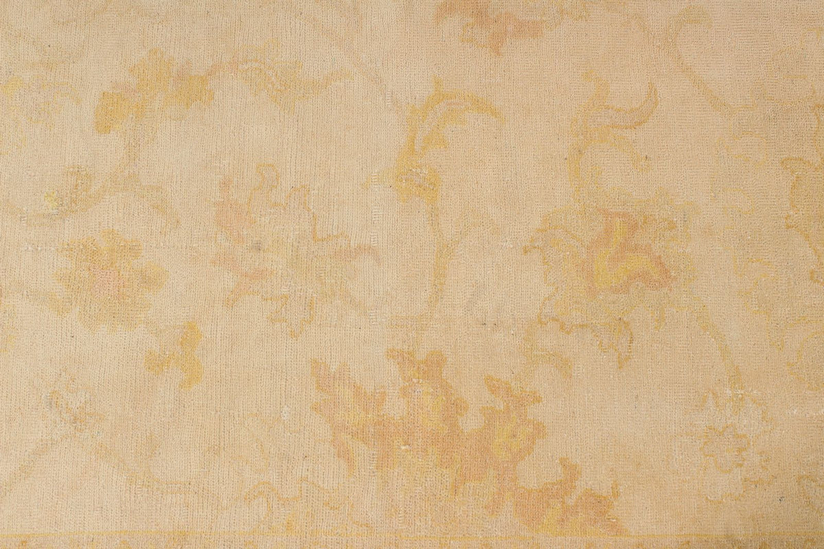 7x10 Beige and Ivory Turkish Traditional Rug