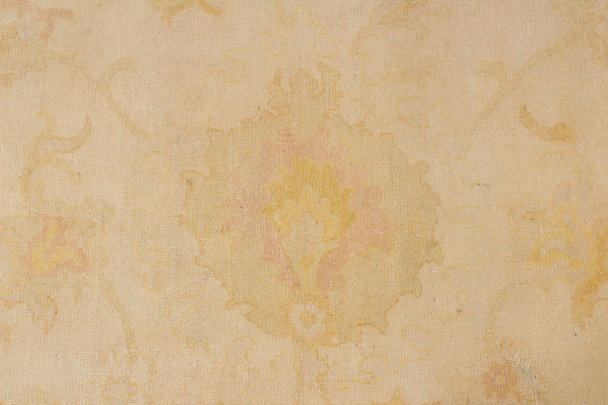 7x10 Beige and Ivory Turkish Traditional Rug