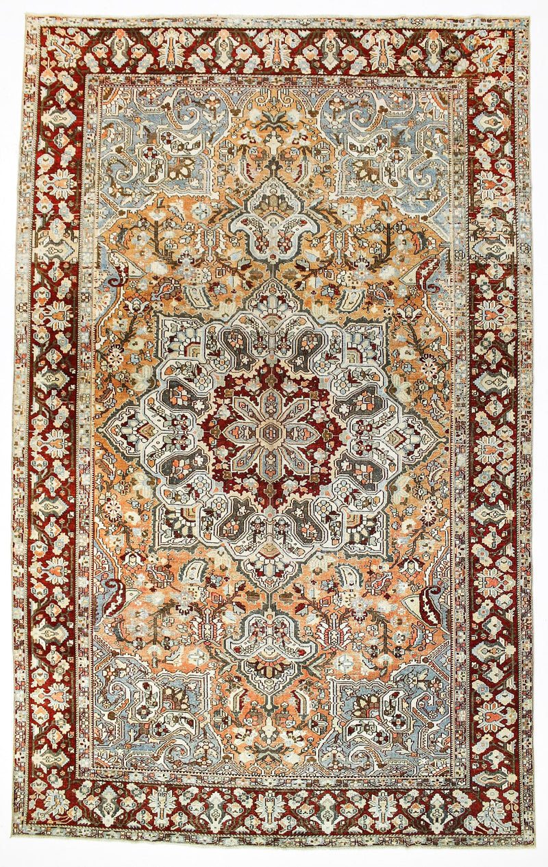 10x16 Camel and Red Turkish Oushak Rug