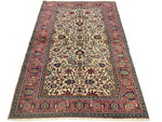 5x7 Ivory and Pink Turkish Traditional Rug