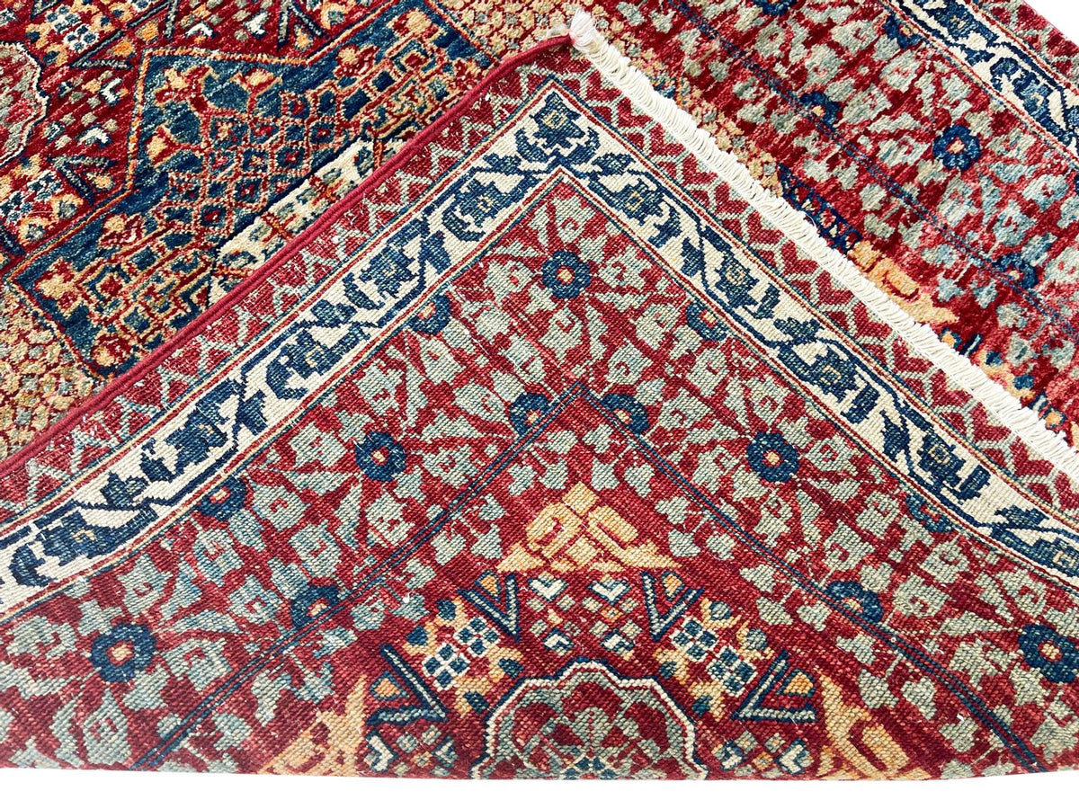 3x9 Red and Ivory Turkish Tribal Runner