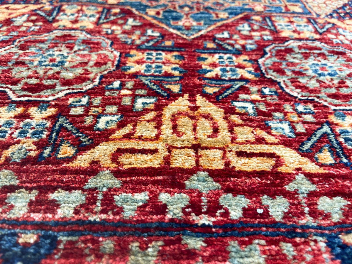 3x9 Red and Ivory Turkish Tribal Runner