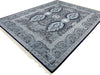 10x13 Navy and Off White Turkish Antep Rug