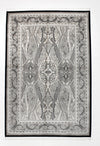 7x10 Black and Off White Turkish Antep Rug