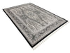 7x10 Black and Off White Turkish Antep Rug