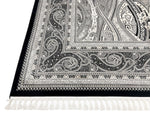 7x10 Black and Off White Turkish Antep Rug