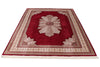 7x10 Red and Ivory Turkish Antep Rug