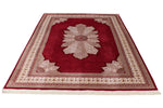 7x10 Red and Ivory Turkish Antep Rug