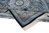 8x10 Navy and White Turkish Antep Rug