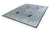 8x10 Navy and White Turkish Antep Rug