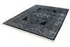 8x10 Navy and White Turkish Antep Rug