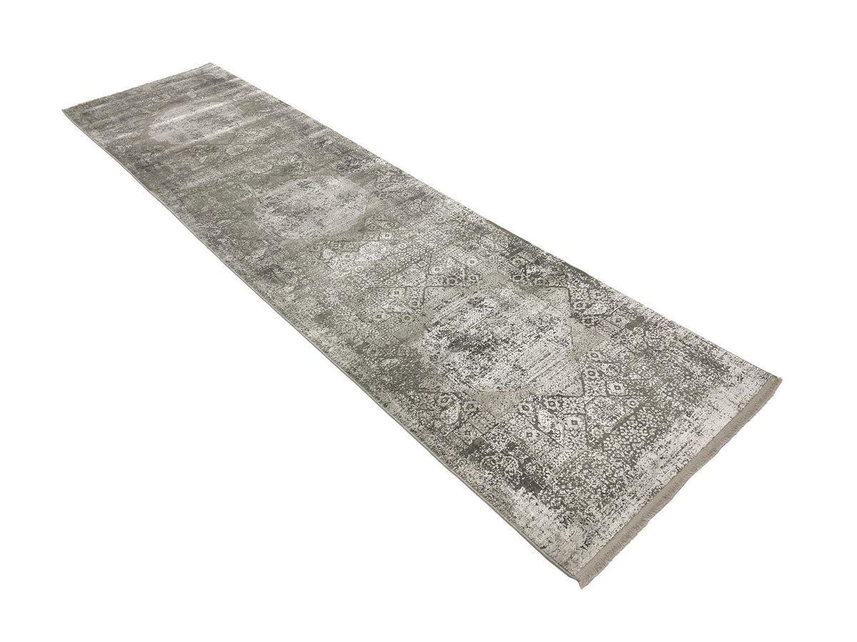3x10 Gray and Silver Turkish Antep Runner