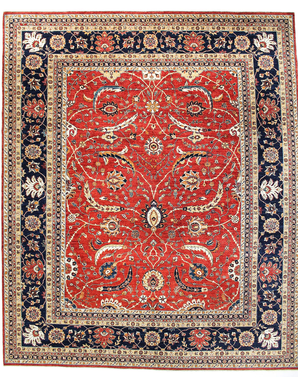 12x14 Red and Navy Anatolian Traditional Rug