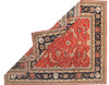 Vintage Handmade 12x14 Red and Navy Anatolian Turkish Tribal Distressed Area Rug