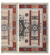 12x16 Ivory and Red Turkish Tribal Rug