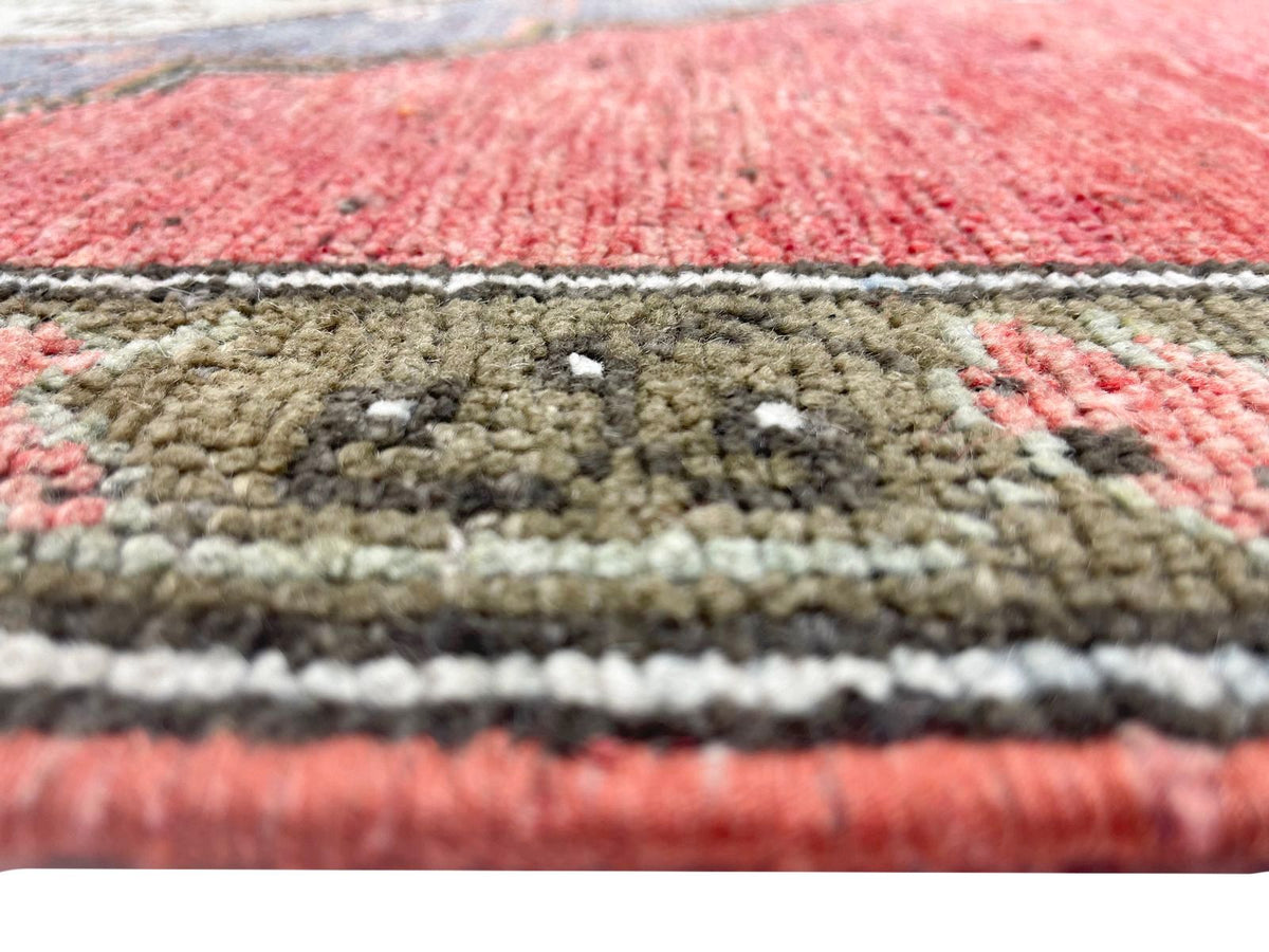 3x10 Pink and Green Turkish Tribal Runner