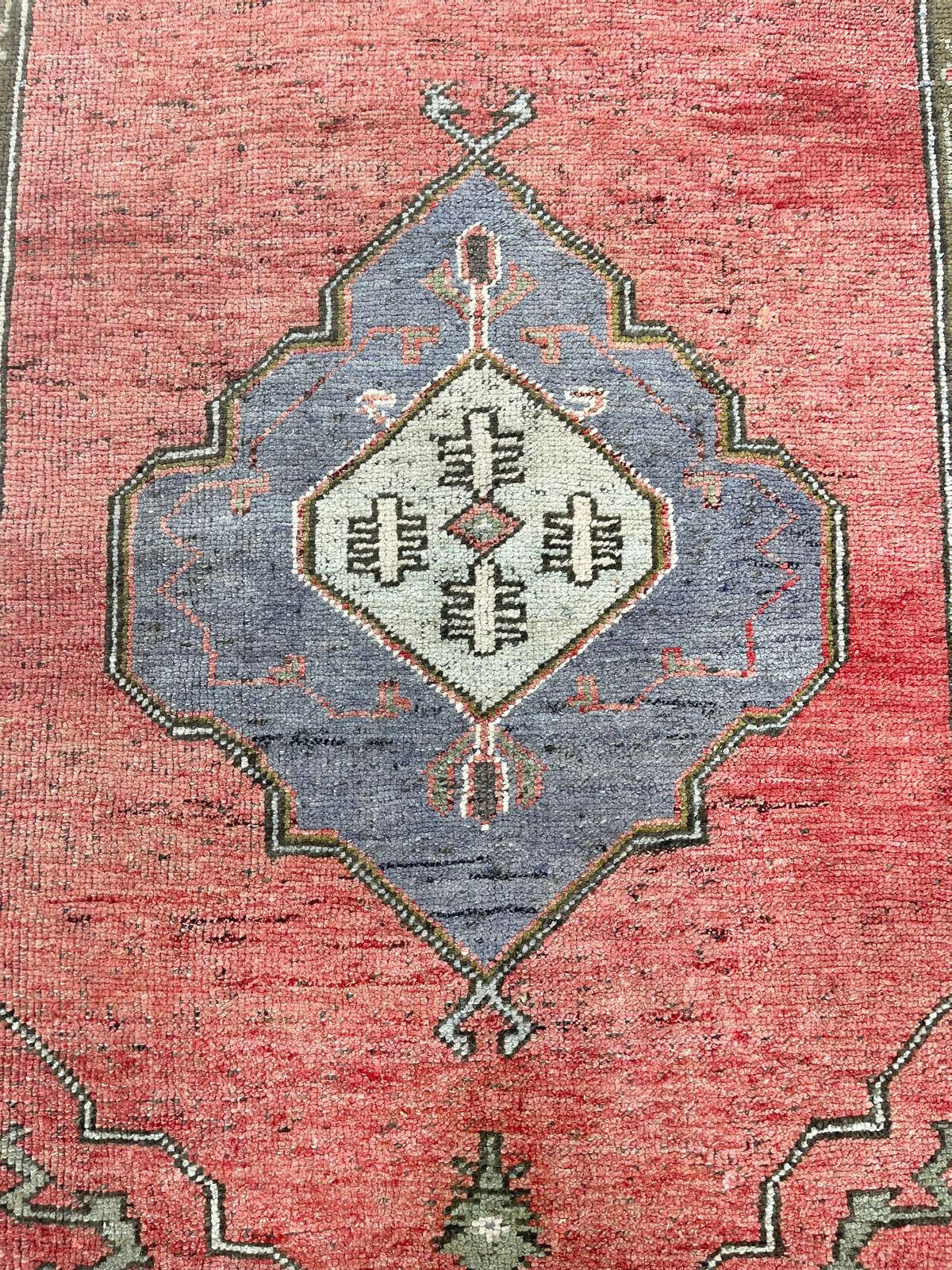 3x10 Pink and Green Turkish Tribal Runner