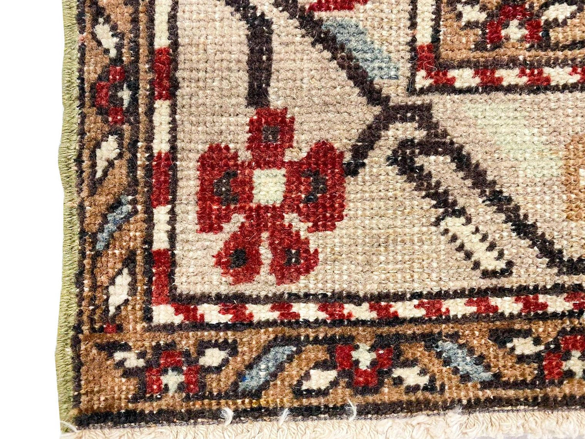 4x11 Red and Ivory Turkish Tribal Runner