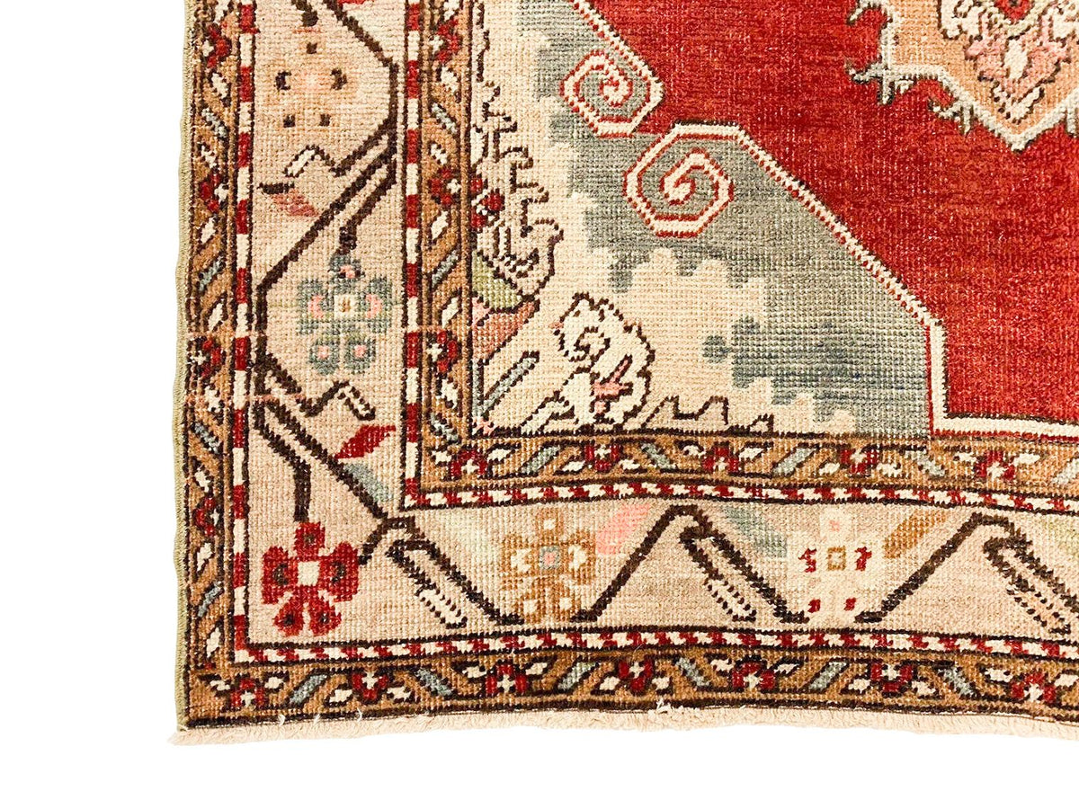 4x11 Red and Ivory Turkish Tribal Runner