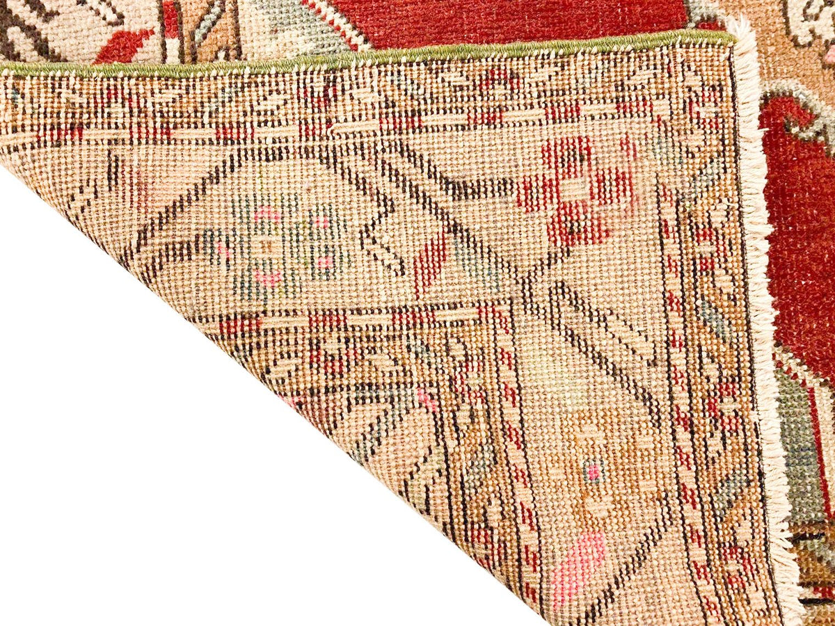 4x11 Red and Ivory Turkish Tribal Runner