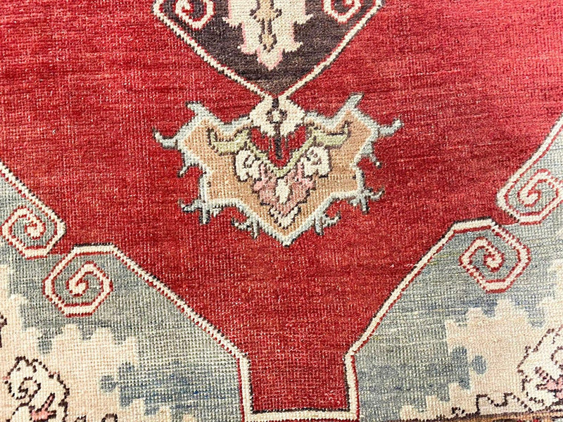 4x11 Red and Ivory Turkish Tribal Runner