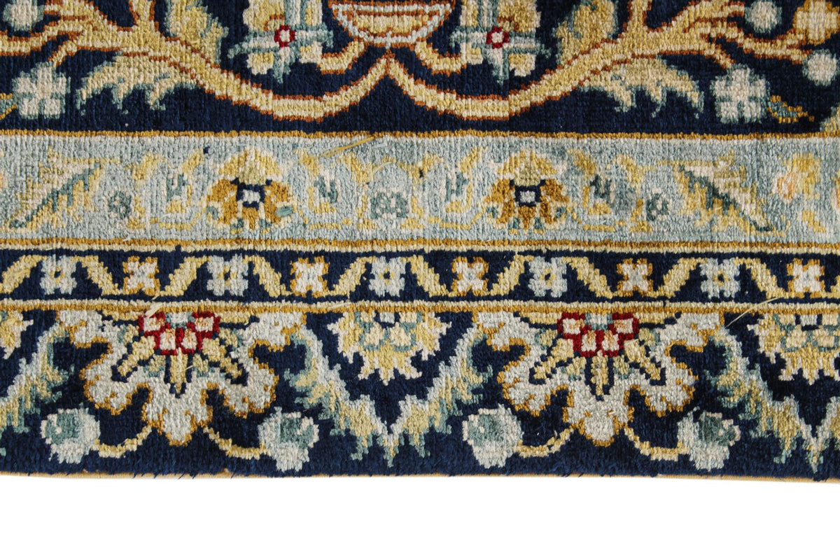 5x8 Navy Turkish Silk Rug