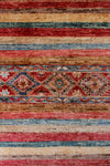 Vintage Handmade 4x6 Red and Multicolor Anatolian Turkish Tribal Distressed Area Rug