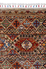 Vintage Handmade 4x7 Red and Multicolor Anatolian Turkish Tribal Distressed Area Rug