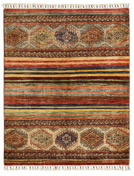 4x5 Multicolor Tribal Rug