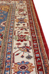 Vintage Handmade 6x9 Red and Ivory Anatolian Turkish Tribal Distressed Area Rug