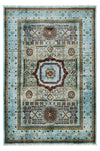 Vintage, Handmade, 6x9, Blue and Multicolor, Anatolian Turkish, Traditional Distressed, Area Rug
