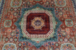 8x10 Red and Green Turkish Tribal Rug