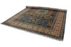 Vintage Handmade 8x11 Blue and Pink Anatolian Turkish Traditional Distressed Area Rug