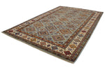 8x11 Gray and Ivory Kazak Tribal Rug