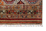 Vintage Handmade 8x12 Gray and Multicolor Anatolian Turkish Tribal Distressed Area Rug