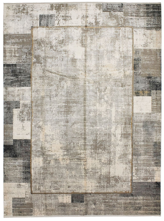 10x13 Gray Turkish Silk Rug