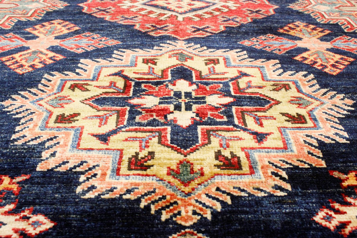 8x12 Red and Navy Kazak Tribal Rug