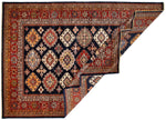 8x12 Red and Navy Kazak Tribal Rug