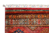 Vintage Handmade 9x12 Red and Multicolor Anatolian Turkish Tribal Distressed Area Rug