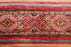 Vintage Handmade 9x12 Red and Multicolor Anatolian Turkish Tribal Distressed Area Rug