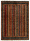 6x8 Multicolor and Gray Turkish Tribal Rug